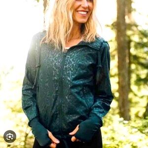 Zyia Active Animal Print Bomber Jacket Jade M